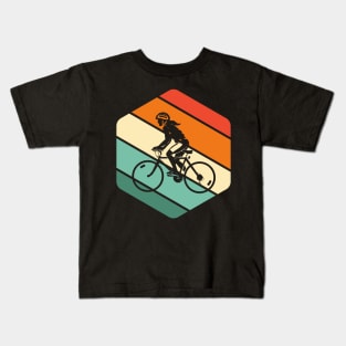 Cycling Sunset Kids T-Shirt